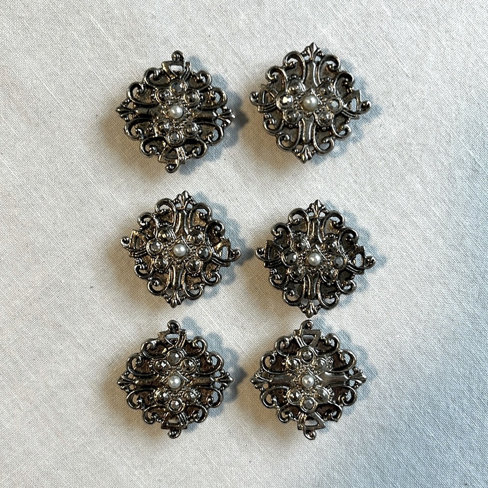 Vintage set of 6 Button Covers